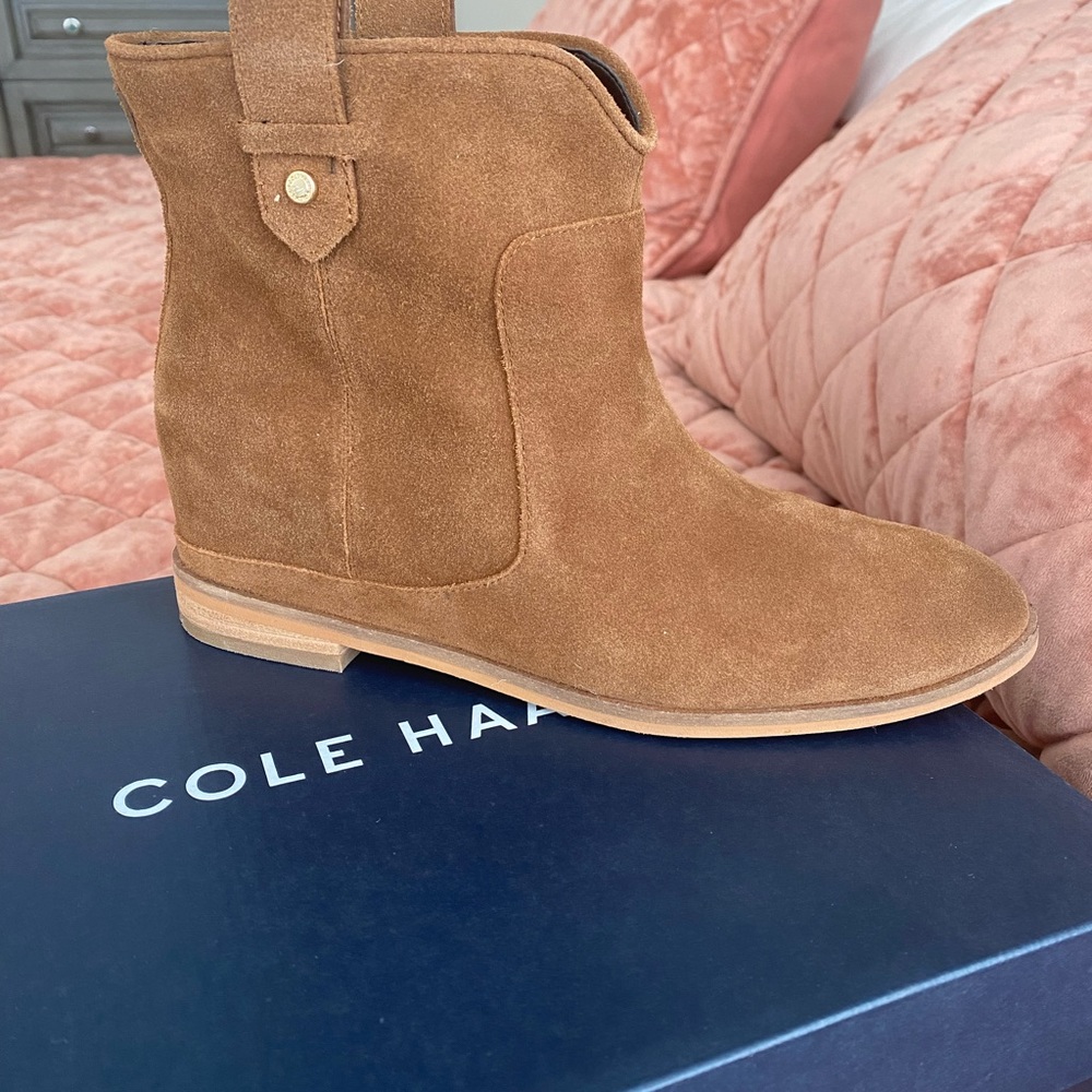 Like new! Super cute Cole Haan Rayna Wedge Booties. Size 7.5.